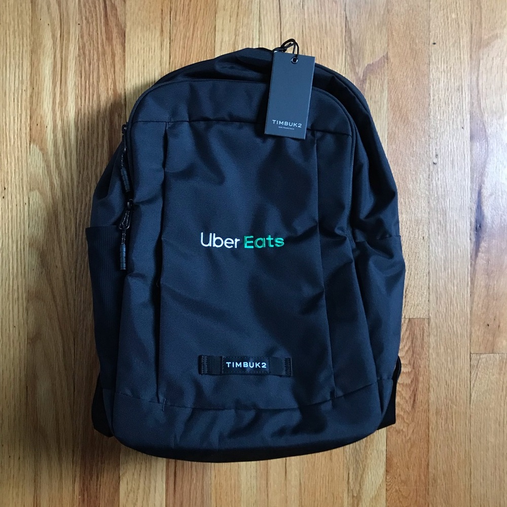Timbuk2 Parkside Eco X Uber Eats Black Delivery Backpack NWT